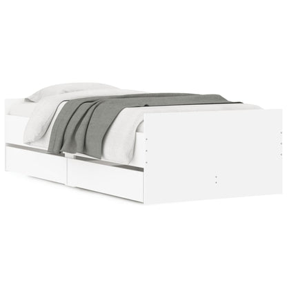 Bed Frame | White | Engineered Wood | Single | Bed Frame | Rectangular