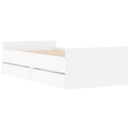 Bed Frame | White | Engineered Wood | Single | Bed Frame | Rectangular