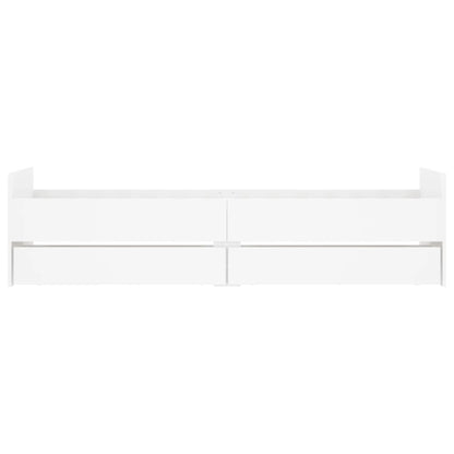 Bed Frame | White | Engineered Wood | Single | Bed Frame | Rectangular