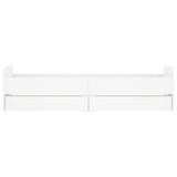 Bed Frame with Drawers without Mattress White 90x190 cm Single