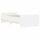 Bed Frame with Drawers without Mattress White 90x190 cm Single