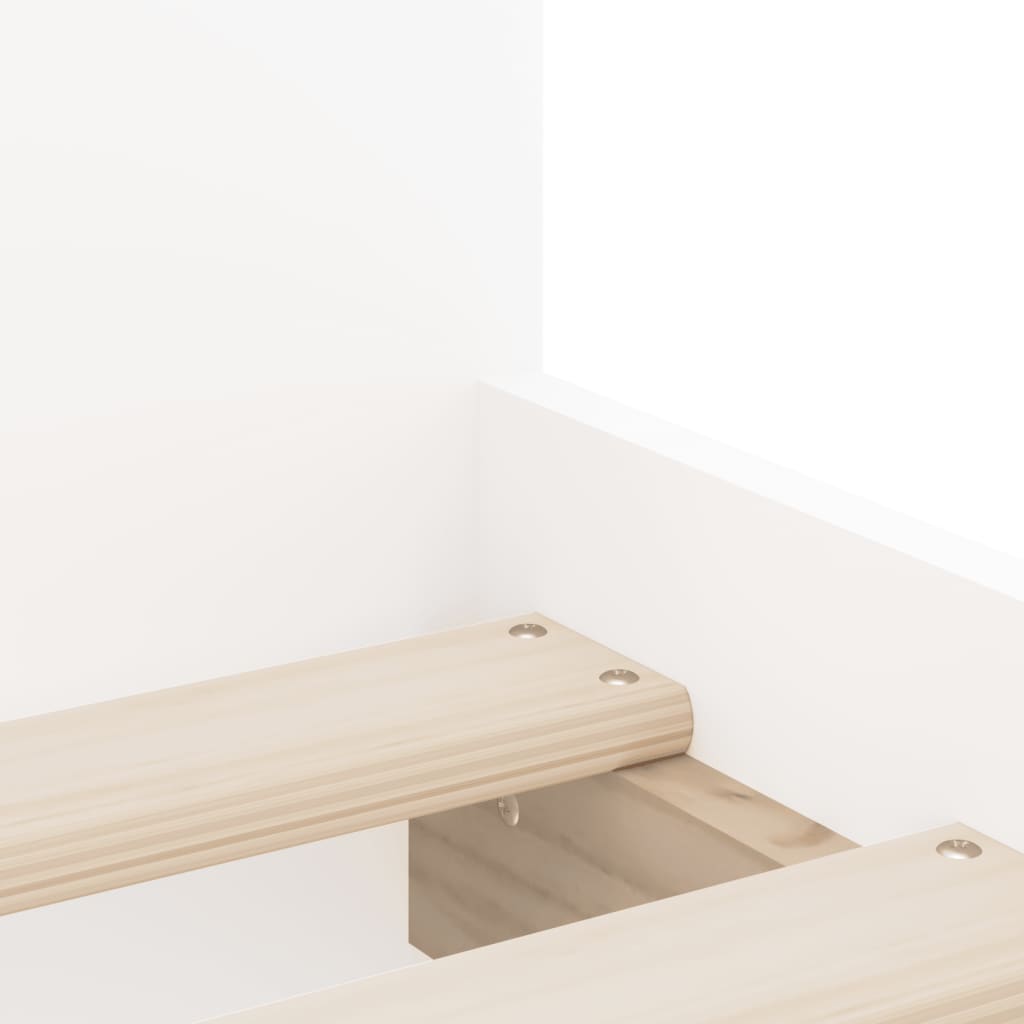 Bed Frame | White | Engineered Wood | Single | Bed Frame | Rectangular