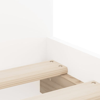 Bed Frame | White | Engineered Wood | Single | Bed Frame | Rectangular