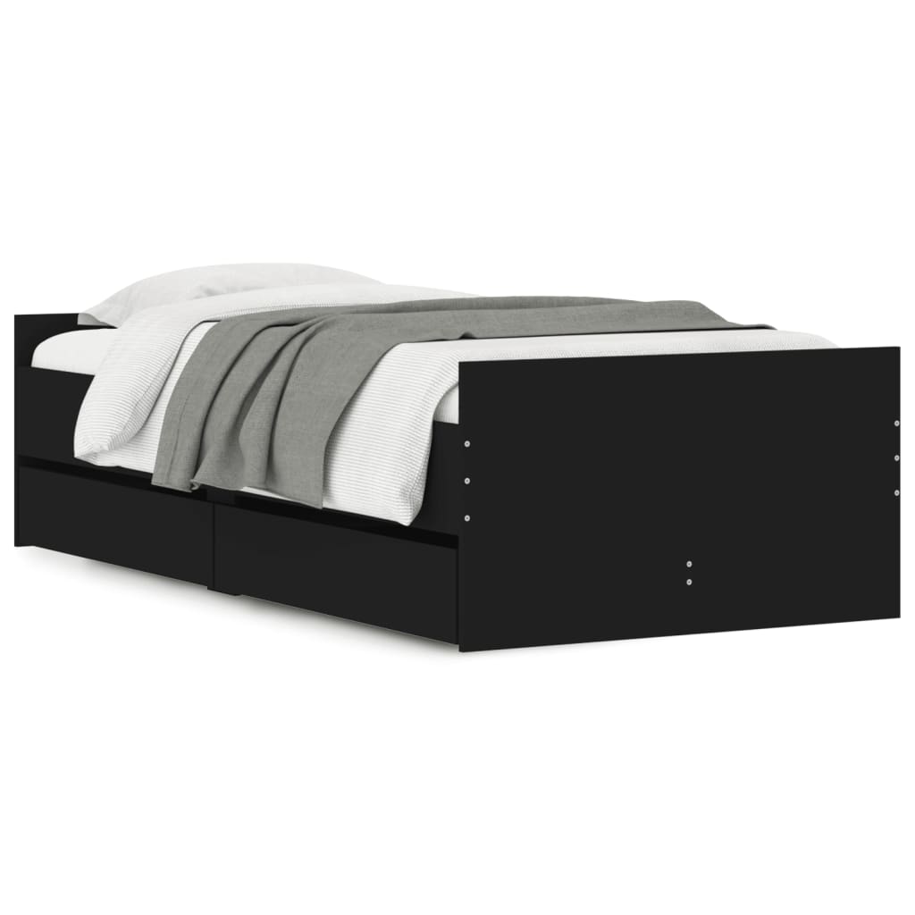 Bed Frame | Black | Engineered wood, Plywood | Single | Bed Frame
