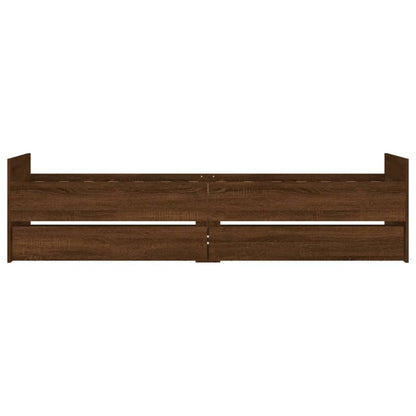Bed Frame | Brown Oak | Engineered wood | Single | Bed Frame