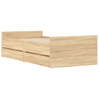 Bed Frame | Sonoma oak | Engineered wood | Small Single | Storage