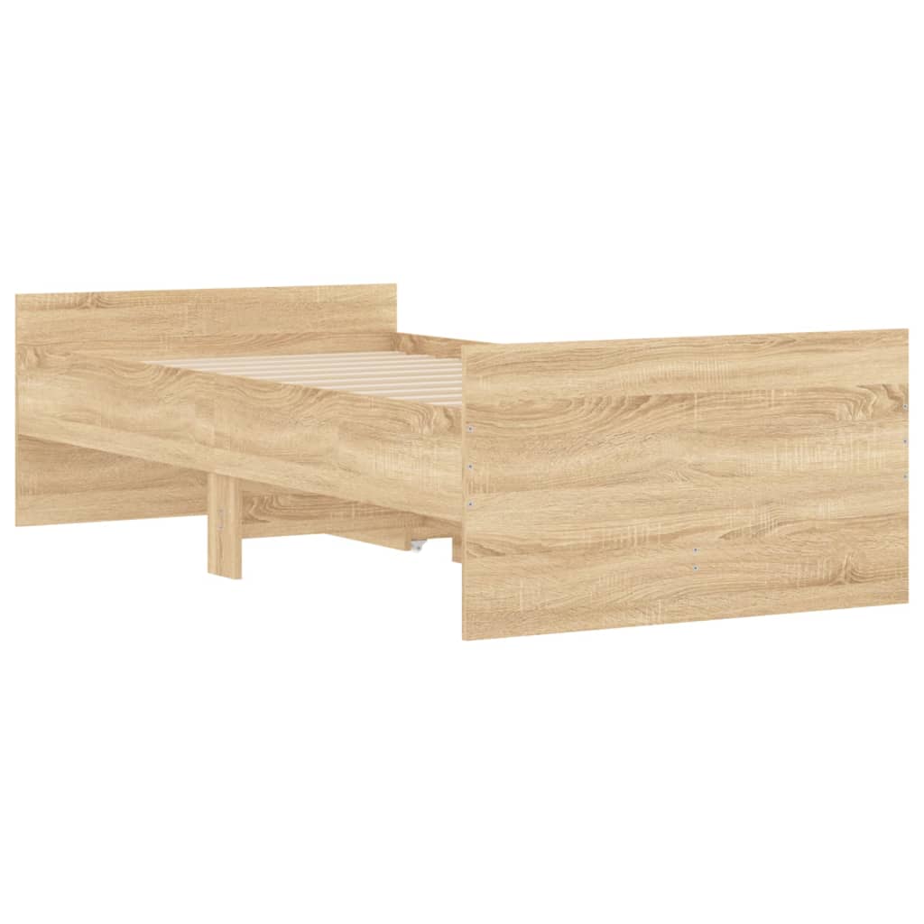 Bed Frame | Sonoma oak | Engineered wood | Small Single | Storage