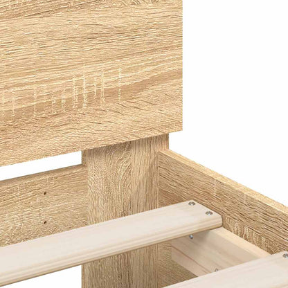 Bed Frame without Mattress Sonoma Oak 200x200 cm