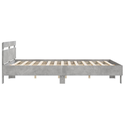 Bed Frame | Concrete Grey | Engineered Wood | Double | Modern | Bed Frame
