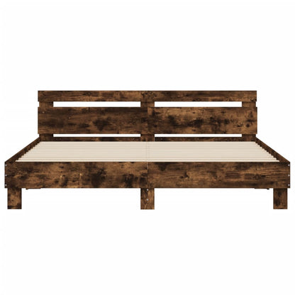 Bed Frame | Smoked Oak | Engineered Wood | Double | Modern | Bed Frame