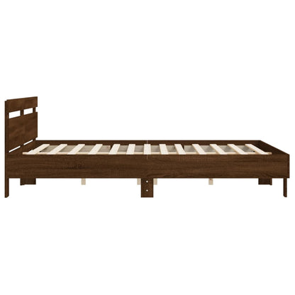 Bed Frame | Brown Oak | Engineered Wood, Plywood | Double | Durable