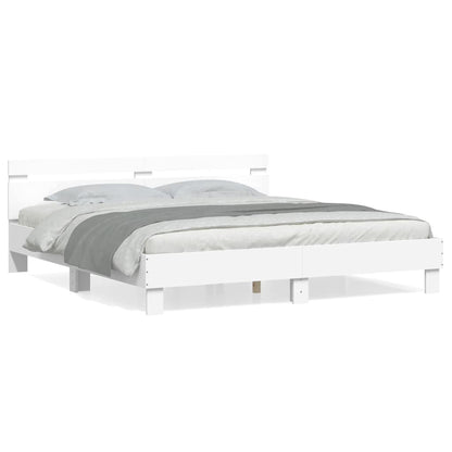 Bed Frame | White | Engineered Wood, Plywood | Super King | Modern