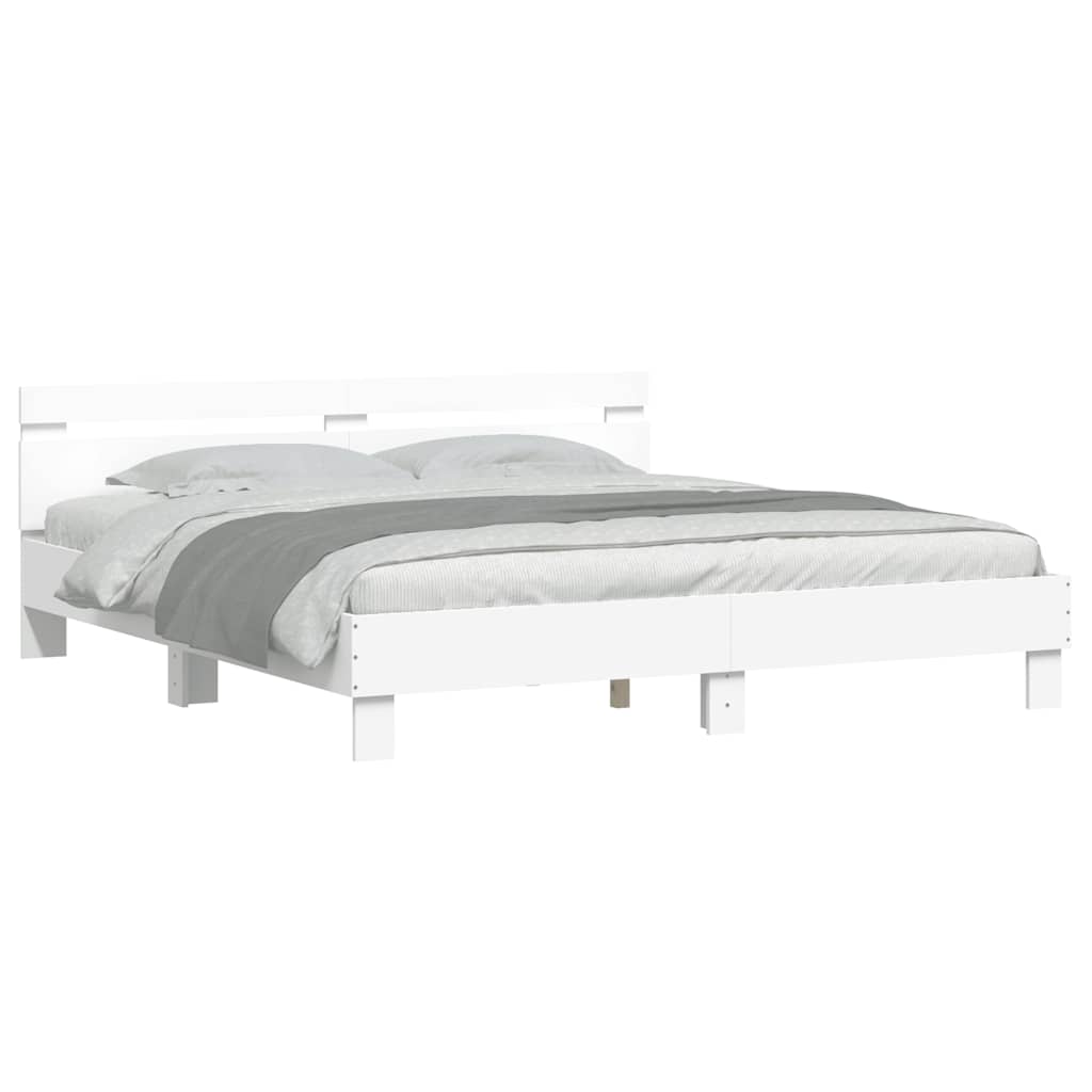 Bed Frame | White | Engineered Wood, Plywood | Super King | Modern