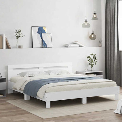 Bed Frame | White | Engineered Wood, Plywood | Super King | Modern