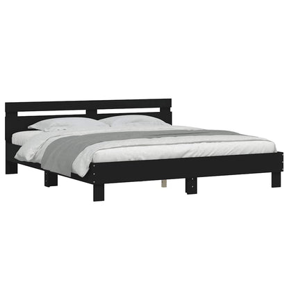 Bed Frame | Black | Engineered wood, Plywood | 183x203 cm King