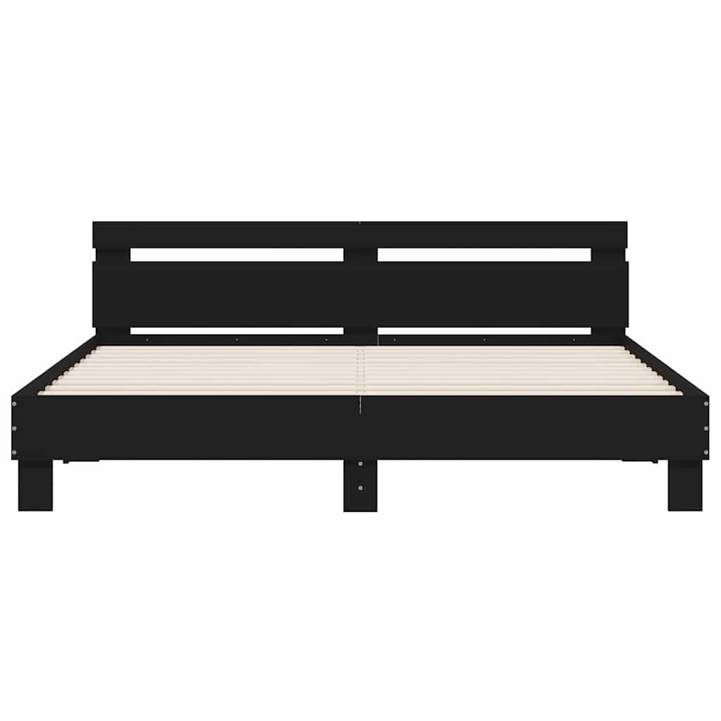 Bed Frame | Black | Engineered wood, Plywood | 183x203 cm King