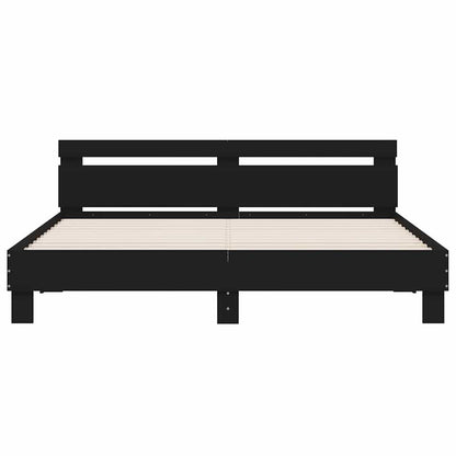 Bed Frame | Black | Engineered wood, Plywood | 183x203 cm King