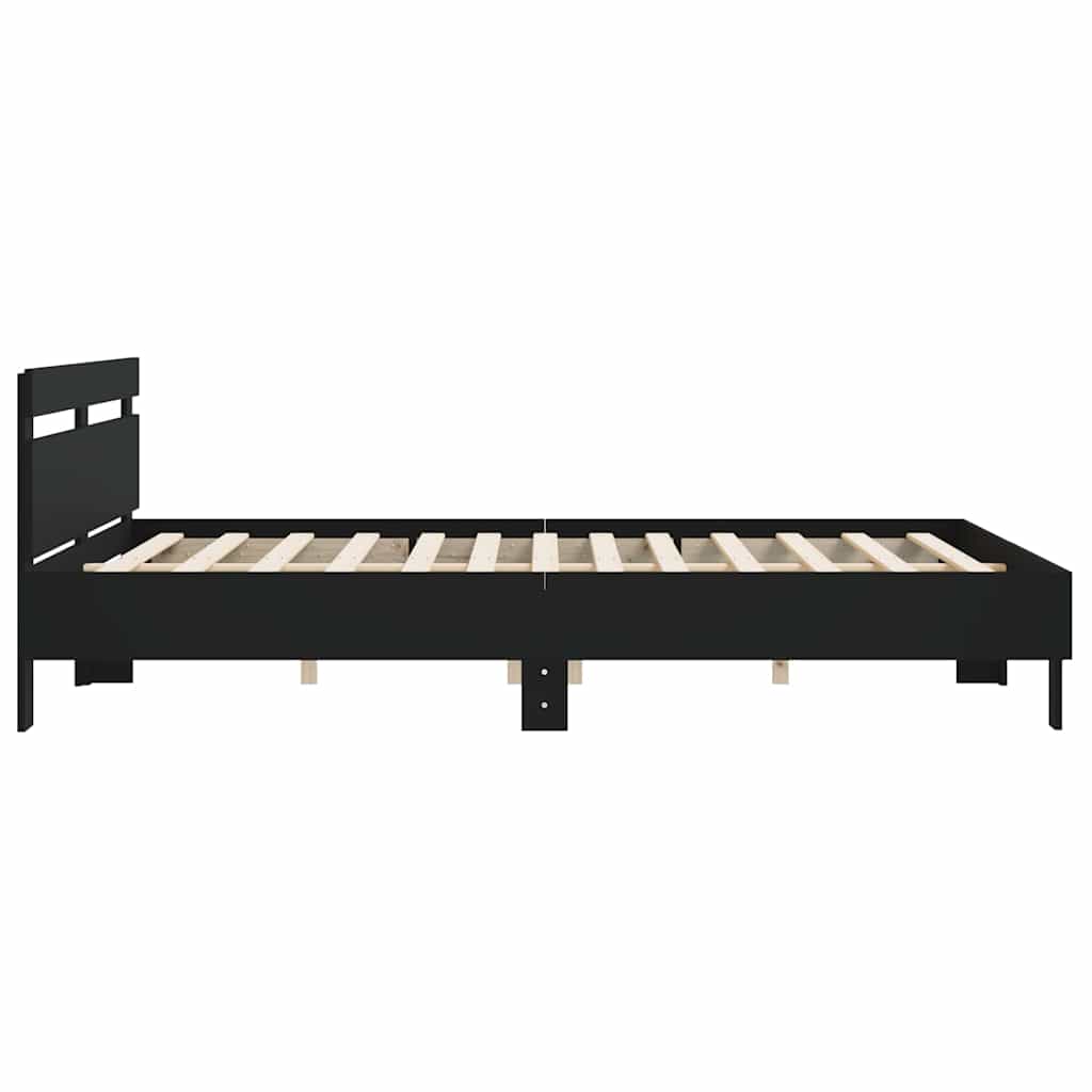 Bed Frame | Black | Engineered wood, Plywood | 183x203 cm King