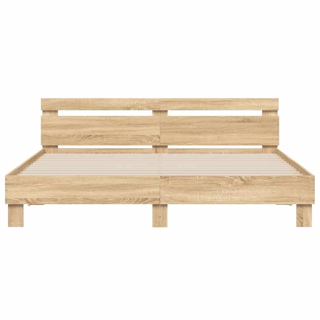 Bed Frame | Sonoma oak | Engineered wood, Plywood | Super King | Durable