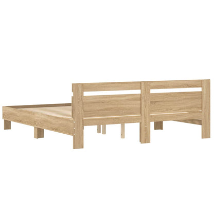 Bed Frame | Sonoma oak | Engineered wood, Plywood | Super King | Durable
