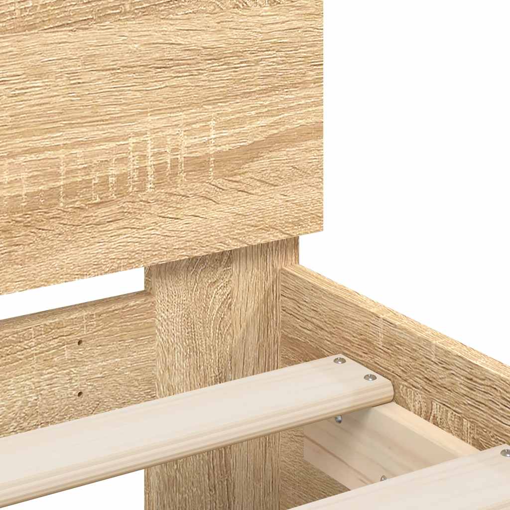 Bed Frame | Sonoma oak | Engineered wood, Plywood | Super King | Durable