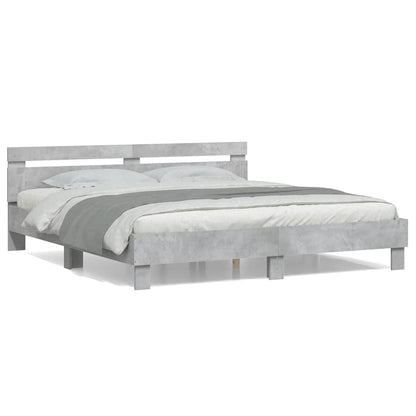 Bed Frame | Concrete Grey | Engineered Wood, Plywood | Super King