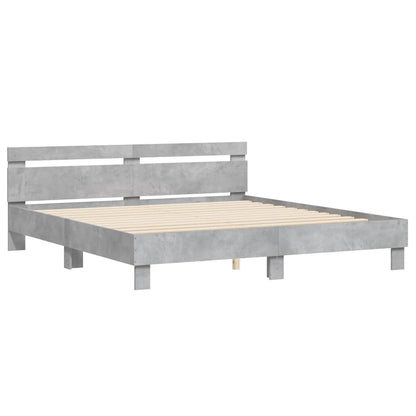 Bed Frame | Concrete Grey | Engineered Wood, Plywood | Super King