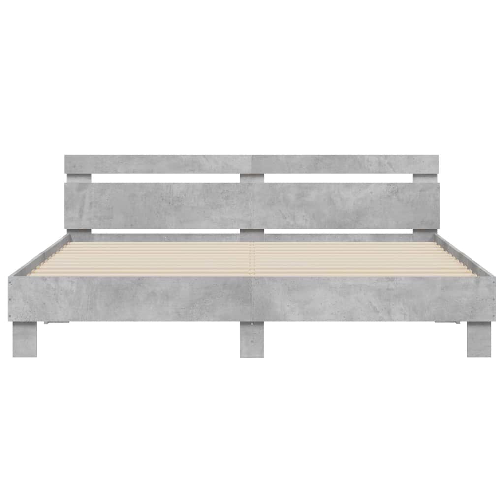 Bed Frame | Concrete Grey | Engineered Wood, Plywood | Super King
