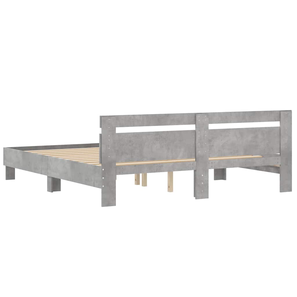 Bed Frame | Concrete Grey | Engineered Wood, Plywood | Super King