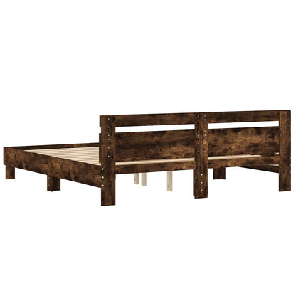 Bed Frame | Smoked Oak | Engineered wood | Super King Size | Durable