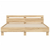 Bed Frame with Headboard Sonoma Oak 160x200 cm Engineered Wood