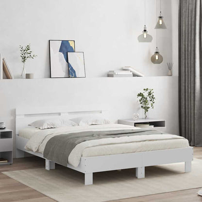 Bed Frame | White | Engineered wood | King Size |  Durable  | Bed Frame