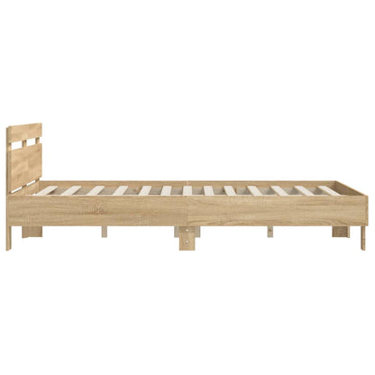 Bed Frame | Sonoma Oak | Engineered Wood | King Size | Modern | Bed Frame