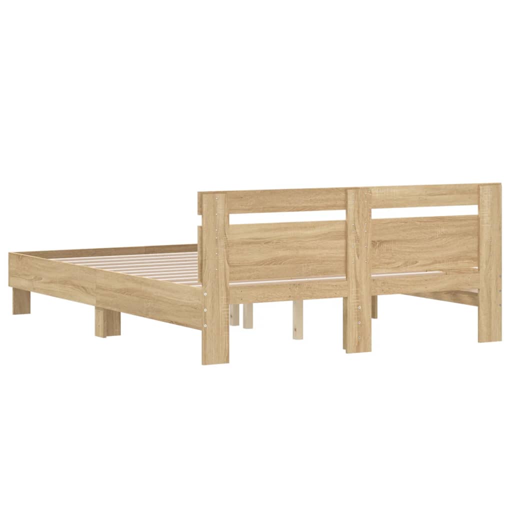 Bed Frame | Sonoma Oak | Engineered Wood | King Size | Modern | Bed Frame