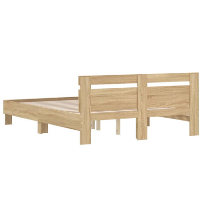 Bed Frame | Sonoma Oak | Engineered Wood | King Size | Modern | Bed Frame