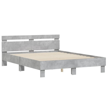 Bed Frame | Concrete Grey | Engineered wood, Plywood | King Size | Modern