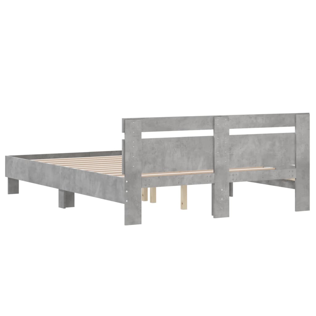 Bed Frame | Concrete Grey | Engineered wood, Plywood | King Size | Modern