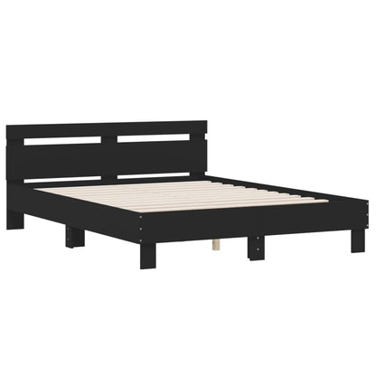 Bed Frame | Black | Engineered wood | Double | Modern | Bed Frame