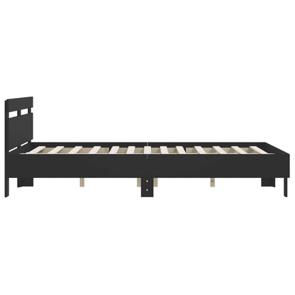 Bed Frame | Black | Engineered wood | Double | Modern | Bed Frame