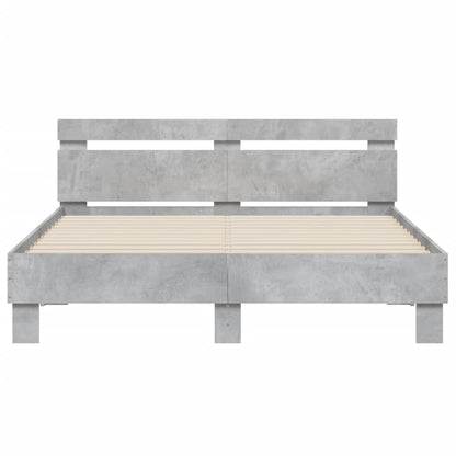 Bed Frame | Concrete grey | Engineered wood | 140 x 200 cm | Durable