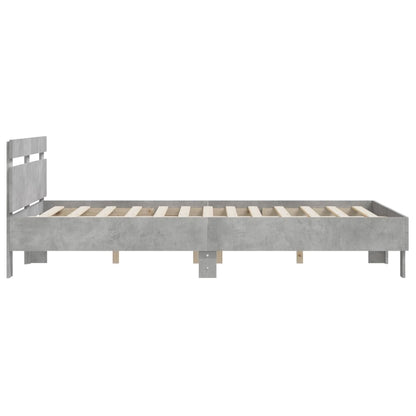 Bed Frame | Concrete grey | Engineered wood | 140 x 200 cm | Durable