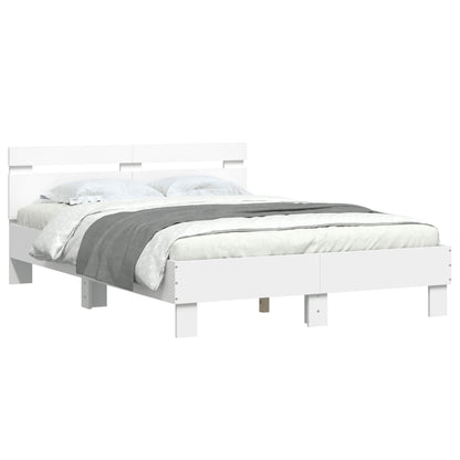 Bed Frame | White | Engineered Wood | Double | Modern | Bed Frame