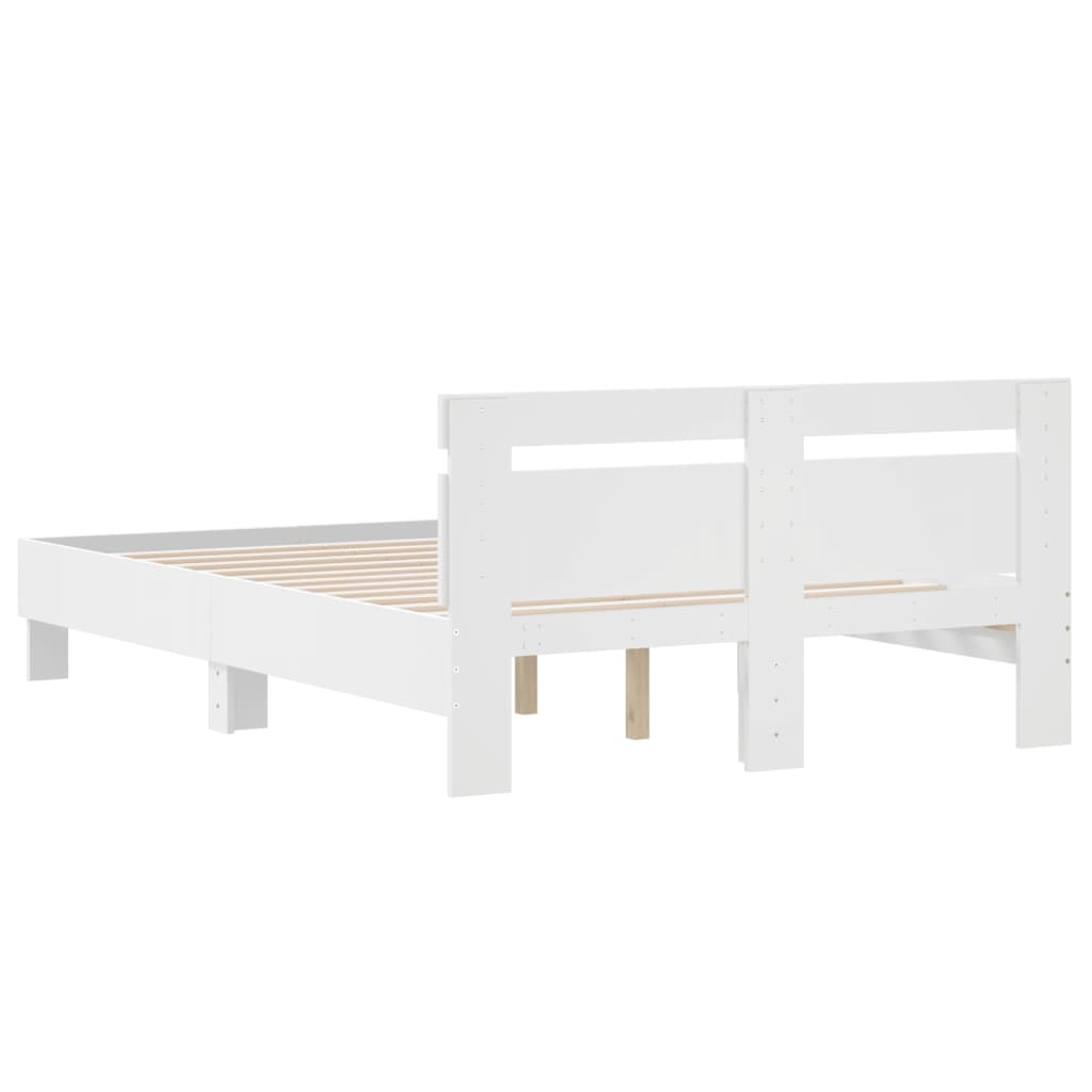 Bed Frame | White | Engineered Wood | Double | Modern | Bed Frame
