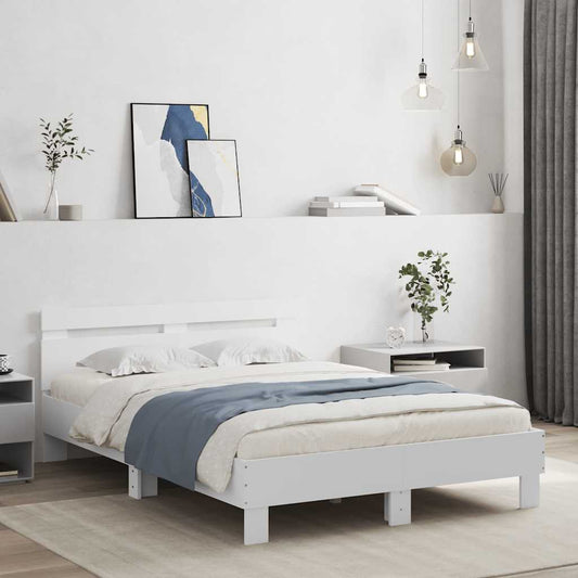 Bed Frame without Mattress White 120x200 cm