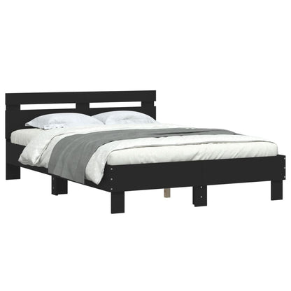 Bed Frame | Black | Engineered wood | Double | Durable | Bed Frame