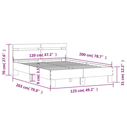 Bed Frame | Black | Engineered wood | Double | Durable | Bed Frame