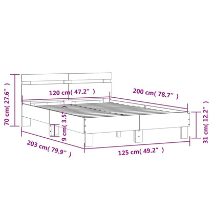 Bed Frame | Sonoma Oak | Engineered wood | Double | Durable | Bed Frame