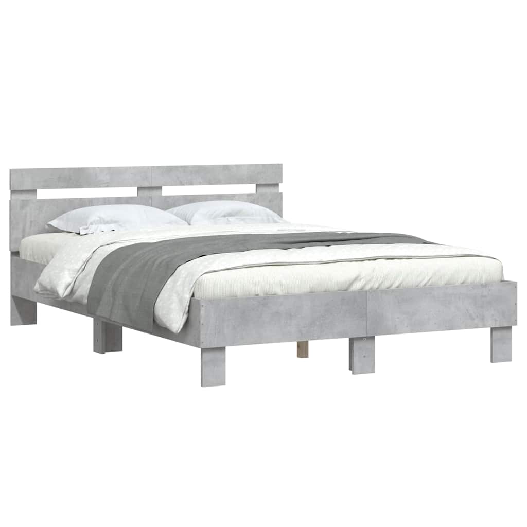 Bed Frame | Concrete grey | Engineered wood, Plywood