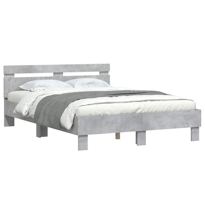 Bed Frame | Concrete grey | Engineered wood, Plywood