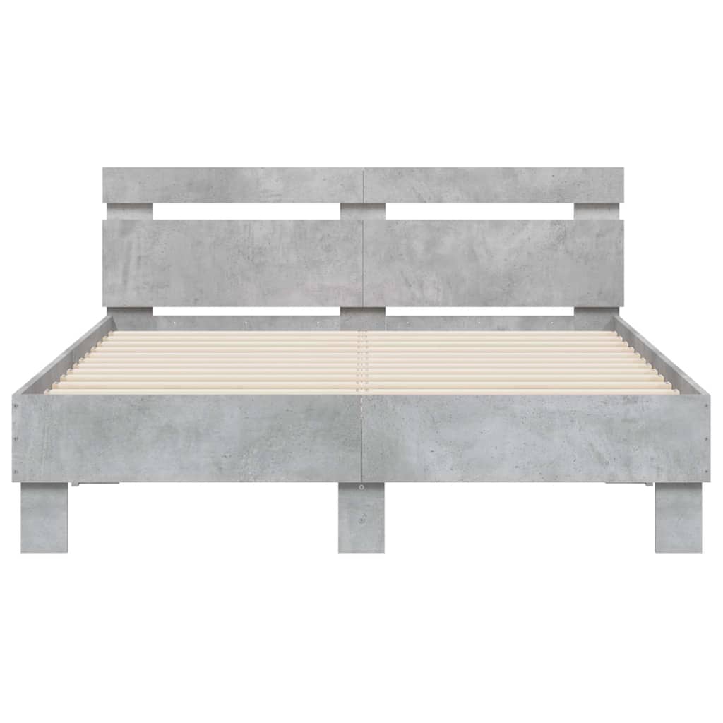 Bed Frame | Concrete grey | Engineered wood, Plywood